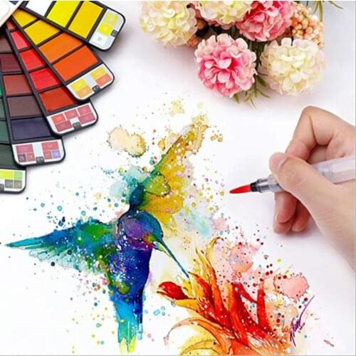 Superior Solid Watercolor Paint Set For Acuarelas & Palette Farby Akwarelowe Portable Watercolor Pigment For Aquarelle Peinture