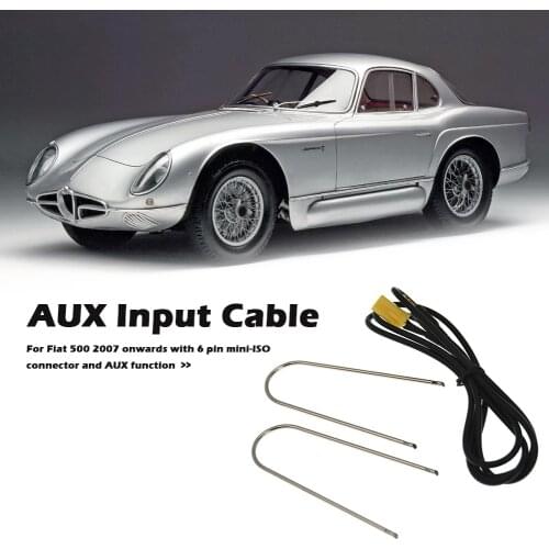 AUX Input Adapter Cable for Fiat Grande Punto 2007 Onwards Mini ISO 6Pin Radio 3.5mm Car Mini Radio with Dismantling Tools