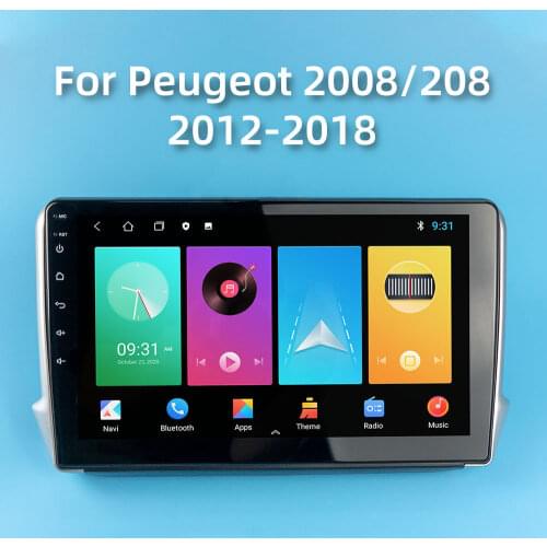 2 Din Android Car Radio Stereo For Peugeot 2008 208 2012-2018 10.1" Screen Multimedia Navigation Head Unit Gps Auto Audio Player