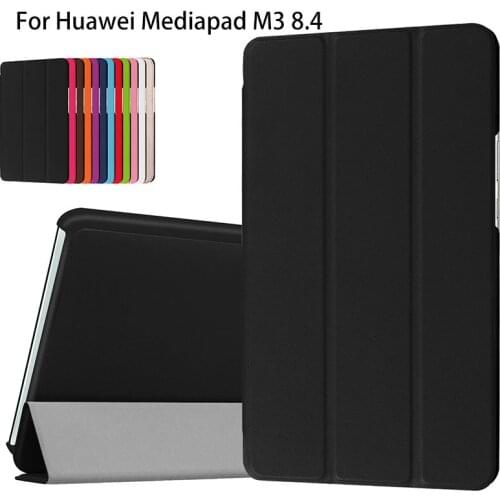 Super Slim PU Leather Case cover For Huawei MediaPad M3 BTV-W09 BTV-DL09 8.4 inch Case Tablet Funda Flip Business Stand Shell