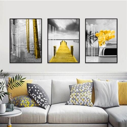 Black and white Landscape Canvas Art Prints and Posters for Living Room Wall Art Modern Tree Abstract Wall Picture Painting