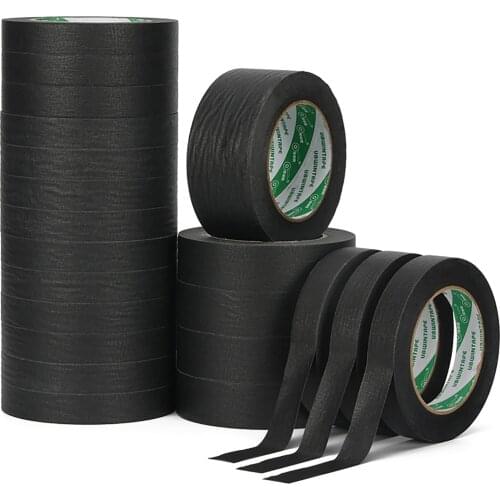 Long 50M Black Masking Tape Scrapbooking Indoor Outdoor Diy Painting Decorating Car Spray Paint Sticker Width 15-60mm
