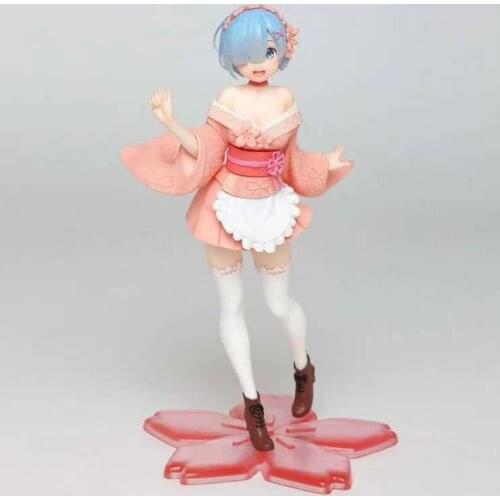 Re:Life In A Different World From Zero Ram EXQ Rem Swimsuit Anime Action Figure Figurine PVC Collection Model Doll Toys for Gift
