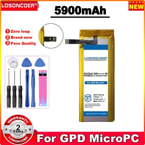 LOSONCOER 4841105-2S For GPD MicroPC 5100mAh Battery For GPD MicroPC Applicable To The New Version