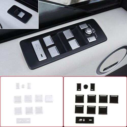 Car Window Glass Lift Button Trim Cover Sticker For Land Rover Discovery 5/For Range Rover Sport Vogue Velar Evoque Accessories