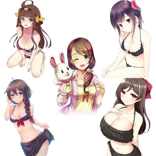Three Ratels CDM367 bikini sexy girl Anime Sticker for motor bike motorcycle car wall sticker for gabinete gamer