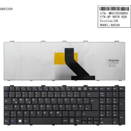 New GR Germany QWERTZ Laptop Keyboard for FUJITSU Lifebook A530 AH530 AH531 NH751 BLACK With Black Clasp Without Foil