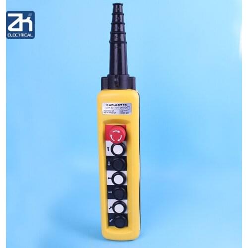 Xac - A6713 Motor-driven Gourd Lifting Button Control Switch Single Speed Crane Driving Remote Control Handle Waterproof Type