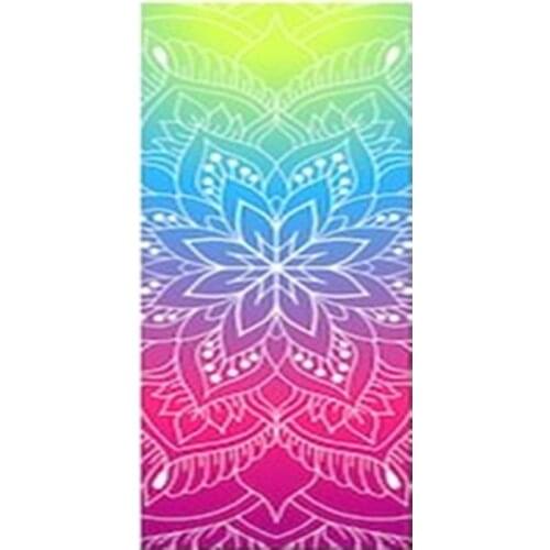 Hot Bright Colorful Mandala Beach Travel Towel Microfiber Rainbow Mandala Swimming Pool Towels for Women Soft Quick Drying Gifts