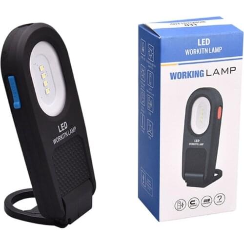 Portable Rechargeable LED Work Light 180° Foldable Handheld Inspection COB Light