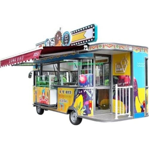 3/3.5/4/4.5/5M Long Electric Food Truck Trailer Mobile Kitchen Foodtruck Coffee Ice Cream Vending Cart Fast Catering Equipment