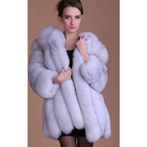 Rebicoo Autumn Winter New Long Thick Windproof Fuzzy Faux Fur Coat Jacket Outfit Top Good Quality Version Plus Size