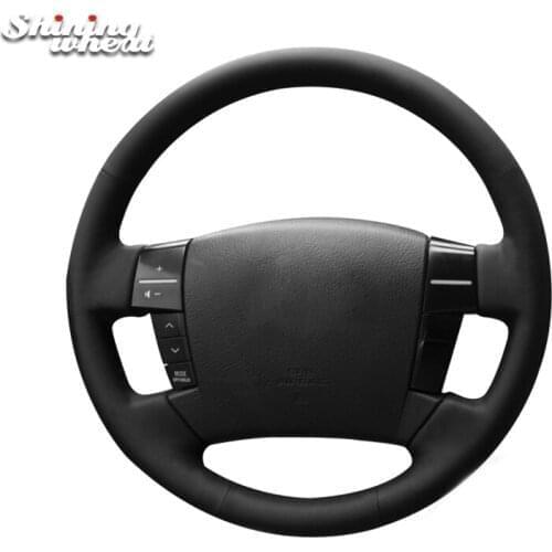 BANNIS Genuine Leather Car Steering Wheel Cover for Old Toyota MARK X REIZ