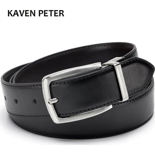 Belt Luxury Leather Belt Men Brand Real Leather 35mm Reversible Buckle Belt Black Brown Designer Belt For Men High Quality