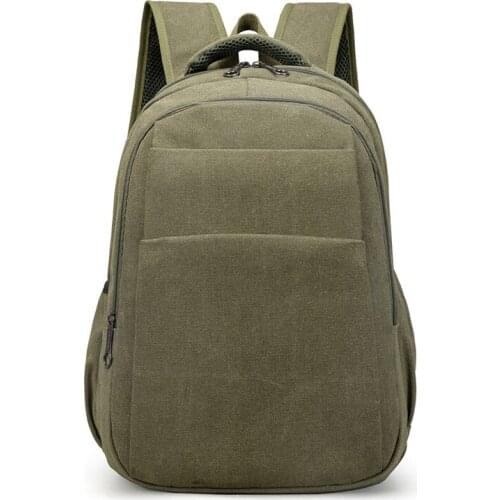 Backpack Male Large Capacity Canvas Camping Bag Men Business 15.6-inch Laptop Back Pack Female College Student Sports School Bag
