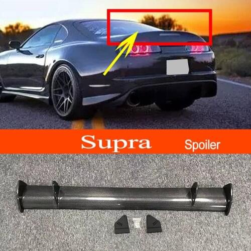 Supra 1993-2010 Real Carbon Fiber GT-style Car-styling Sporty Rear Trunk Wing Spoiler for Toyota Supra 1993-2010 Sedan
