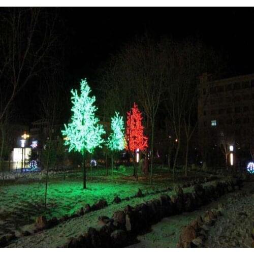 Brand new led christmas light cherry tree 1728pcs led bulb 2.5m high indoor or outdoor use HDL fast free shipping