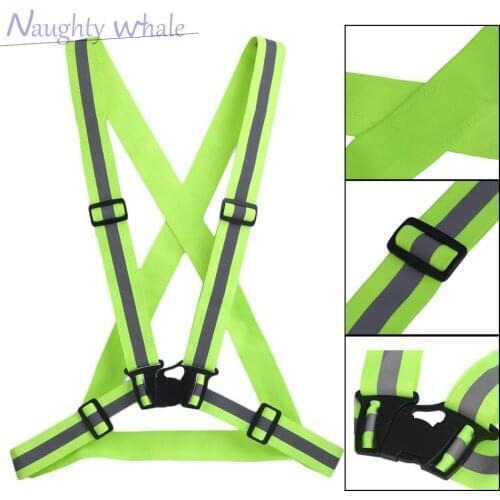 High-brightness Reflective Belt Night Running Jersey Vest Adjustable FOR Kawasaki vulcan 800 900 vn 1500 zzr 600 kx250f er6f