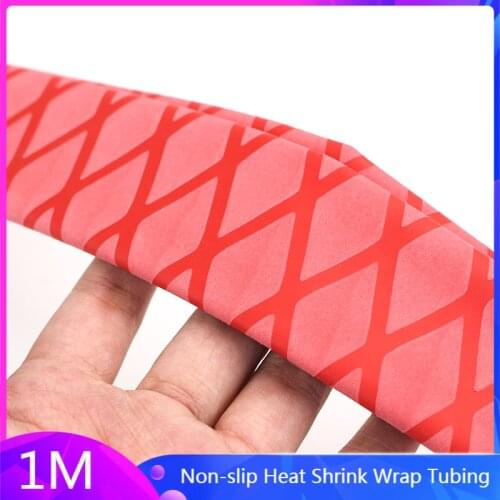 1M 15/18/20/22/25/28/30/35/40/50mm Non-slip Heat Shrink Wrap Tubing Fishing Rod DIY 5 Colors Badminton Racket Sleeve Tube