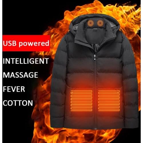 High Quality Heated Jackets Heat Coat USB Electric Thermal Clothing Coat Heating Hooded Jackets Outdoor Warm Clothing