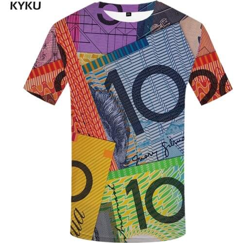 Funny T shirts Money T shirt Men Australian Dollar T-shirts 3d Colorful Anime Clothes Australia Tshirt Printed Abstract Tshirts