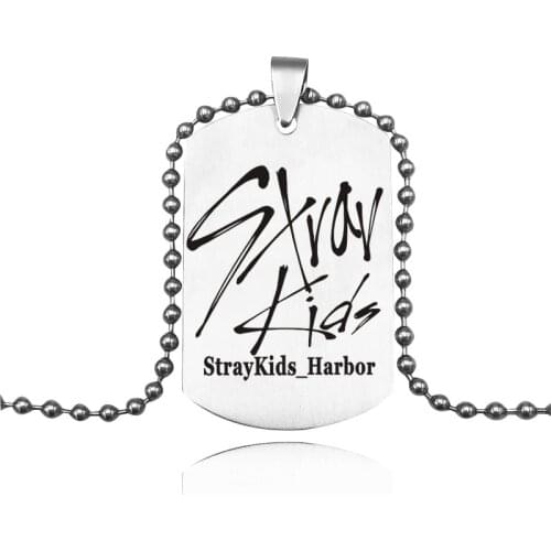 Stray Kids Signature ID Necklace Stainless Steel Tag Pendant Necklaces For Men Women Jewelry Accessories Fans Gifts