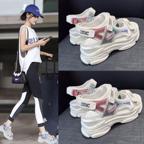 Womens Sports Sandals Summer 2020 New Korean Style Platform Sandals Beach Shoes Women Ins Women Sandals