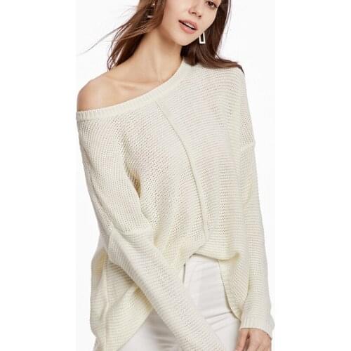 Autumn And Winter Yellow Long Sleeved Womens Knitwear Casual Loose And Warm Womens Pullover Sweater