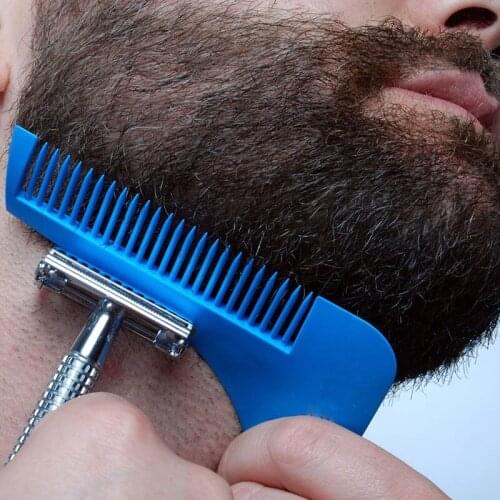 1pcs New Men Beard Shaping Styling Template Comb Mens Beards Combs Beauty Tool for Hair Beard Trim Templates