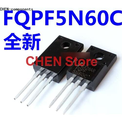 10pcs New FQPF5N60C 5N60C MOS field effect tube TO-220F
