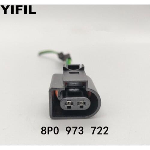 2 Pin/Way Coolant Pump Plug Window Glass Water Spray Motor Connector Wire Cable Pigtail For VW Audi Seat Skoda 8P0 973 722