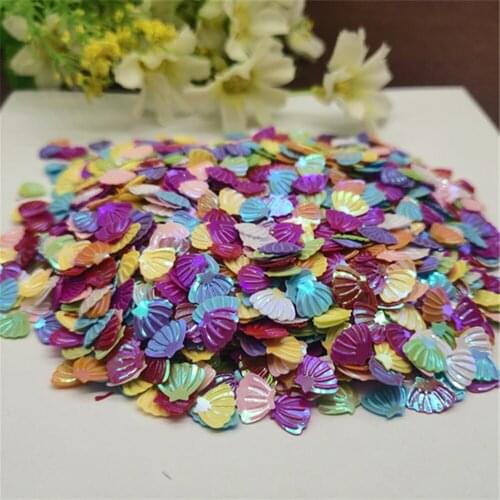 25g 7mm Color Shell Sequins Mixed Color Flower Sewing Garment Accessories,Clothing accessories,DIY Sequins scrapbooking shakes