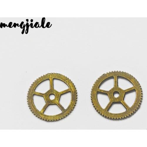 30pcs/lot Antique Bronze Plated Zinc Alloy Gear Charm Vintage Metal Diy Jewelry Making Accessories 18mm Dia