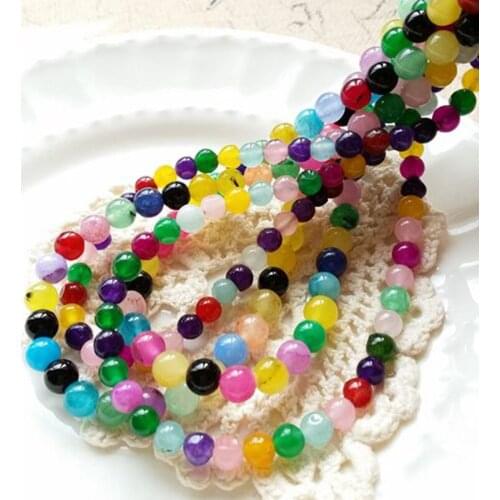 6MM 2strands/Pack Natural Colorful Stone Bead Strands Jewelry Beads