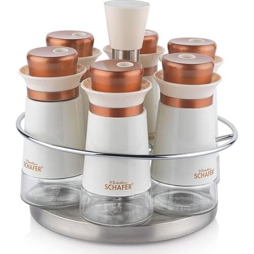 7 piece Rotating Spice Team Spice Jars Sugar Bowl Seasoning Organized The Kitchen Tool Sets Kitchen Utensils