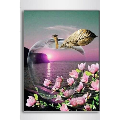 Diamond Painting New Product Flower Sea Scenery 5D DIY Diamond Embroidered Mosaic Craft Set Nordic Home Decoration ChristmasGift