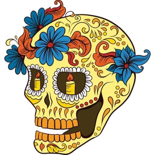 14cm *13cm Personality Car Stickers Accessories Skull Motorcycle Cover Scratches Waterproof PVC