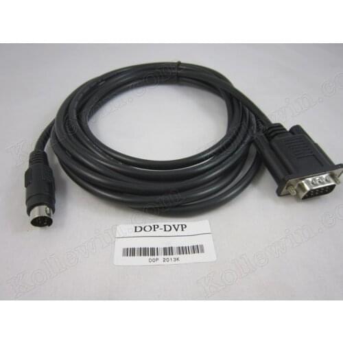 FreeShip Compatible DOP-DVP Communication Cable for DOP-A HMI and Delta PLC, DOPDVP PLC Cable, Replacement of DOP/ DVP