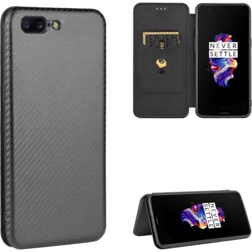 For OnePlus 5 Case Luxury Flip Carbon Fiber Skin Magnetic Adsorption Protective Case For OnePlus 5 1+ 5 OnePlus5 Phone Bags