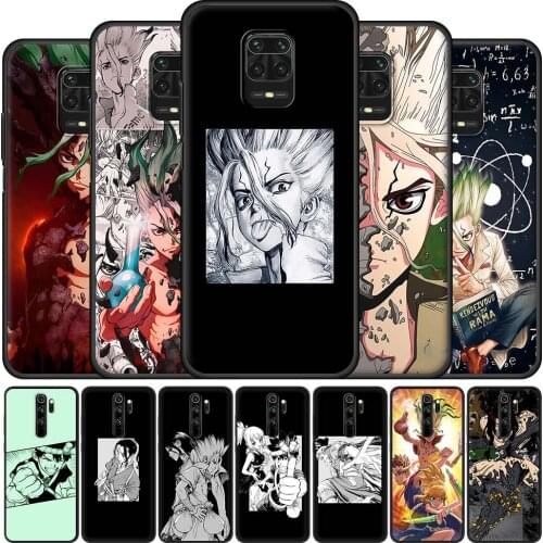 Dr STONE Japan Anime Case For Xiaomi Redmi Note 9S 9 8 7 10 Pro 8T 9C 9A 8A Soft Bumper Black Silicone Phone Cover Sac