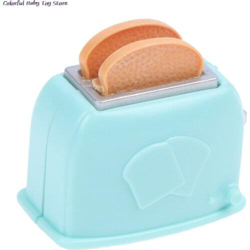 1/12 Scale Dollhouse Bread Machine With Toast Miniature Cute Decorations Toaster Dollhouse Mini Accessories