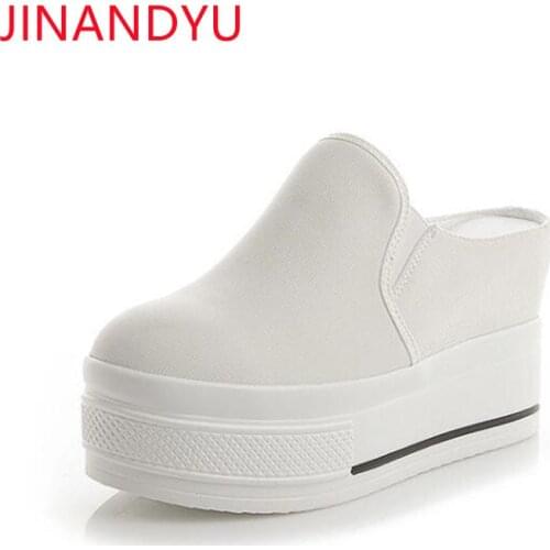 Wedge Platform Shoes Canvas Sneakers Women Casuales Slip on Shoes for Women Black White Sneakers Vulcanize Shoes Woman Slippers