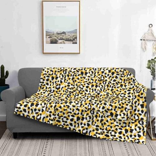 Leopard Muster, Animalprint Gesichtsmaske Creative Design Light Thin Soft Flannel Blanket Leopardenmuster Wildkatzen Muster Leo