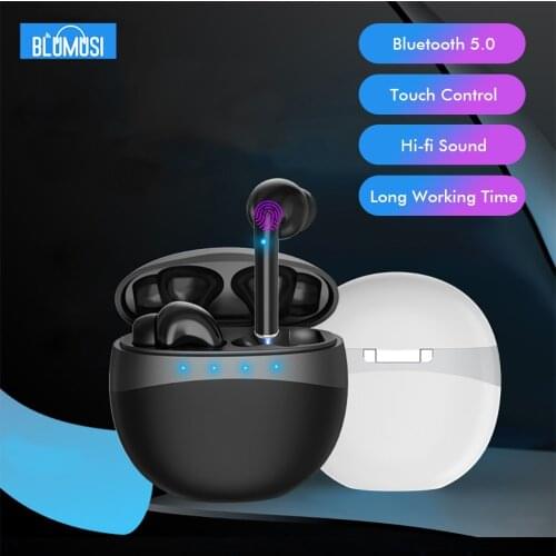 M19 Wireless Bluetooth Headphones Earphones 5.0 TWS Hifi Headset Bass Earbuds with Touch Control For Sports and Business