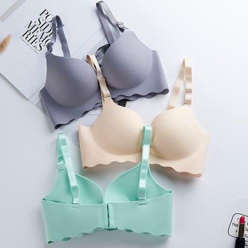 Richkeda Store New 2021 Seamless Bras For Women Push Up Wire Free Adjustable Straps Sexy Bralette Lingerie Bra Solid Breath