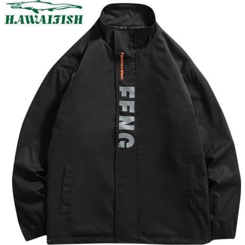 Hawaifish brand mens Jacket spring and summer new high-end double-sided wear jackets youth hooded fashion loose casual coat man