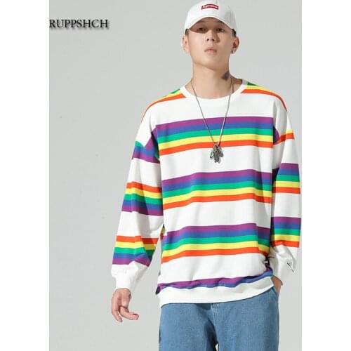 Mens Oversized Pullover Sweatshirt Harajuku Hip Hop Loose Printed Mens Streetwear Spring Summer 2021 Mens Printed Clothing