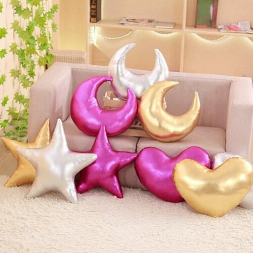 Soft Shining Sky Series Pillow Stuffed Moon/Star /Heart Plush Toys Soft Cushion Nice Sofa Pillow Kawaii Christmas Gift For Girl