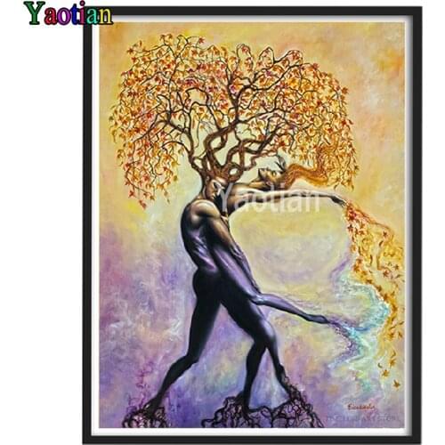 Full Square Diamond Painting Kit Abstract Couple Tree Embroidery Diamond Mosaic Sale DIY Painting Rhinestone Pictures