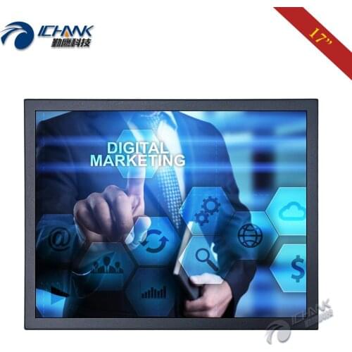 ZB170TC-59D/17" inch 1280x1024 HDMI VGA USB Steel Shell Wall-hanging Driver Free Capacitive Touch LCD Screen PC Monitor Display
